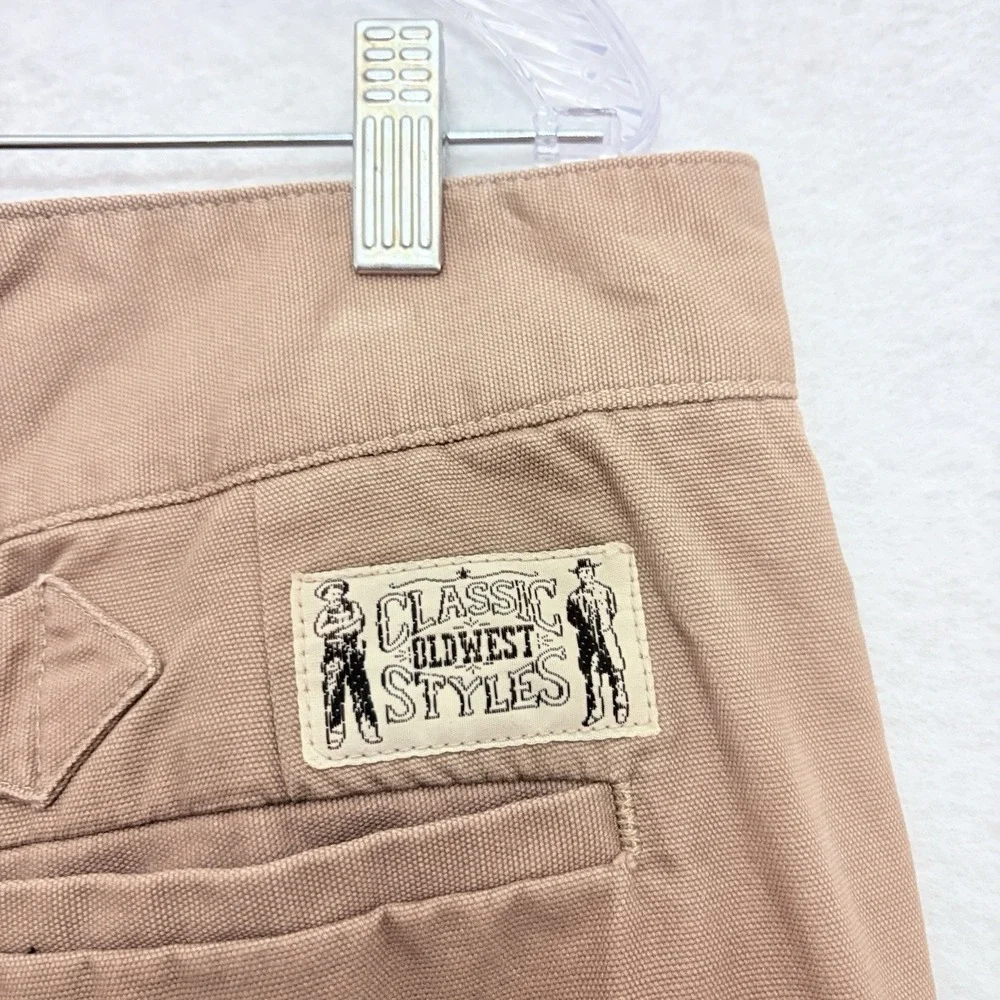 VTG CLASSIC OLD WEST STYLES DUCK CANVAS PANTS COSTUME USA MENS 38 MINER BUCKLE